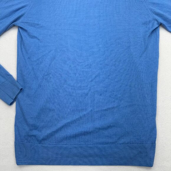 Sunspel Mens Medium Blue Crew Neck Pullover Sweater, Long Sleeve, Size Medium M - Picture 5 of 11